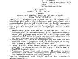 Dorong Kelestarian Adat Budaya dan Bahasa, Pemkab Aceh Jaya Wajibkan ASN Berpakaian Adat dan Bahasa Aceh